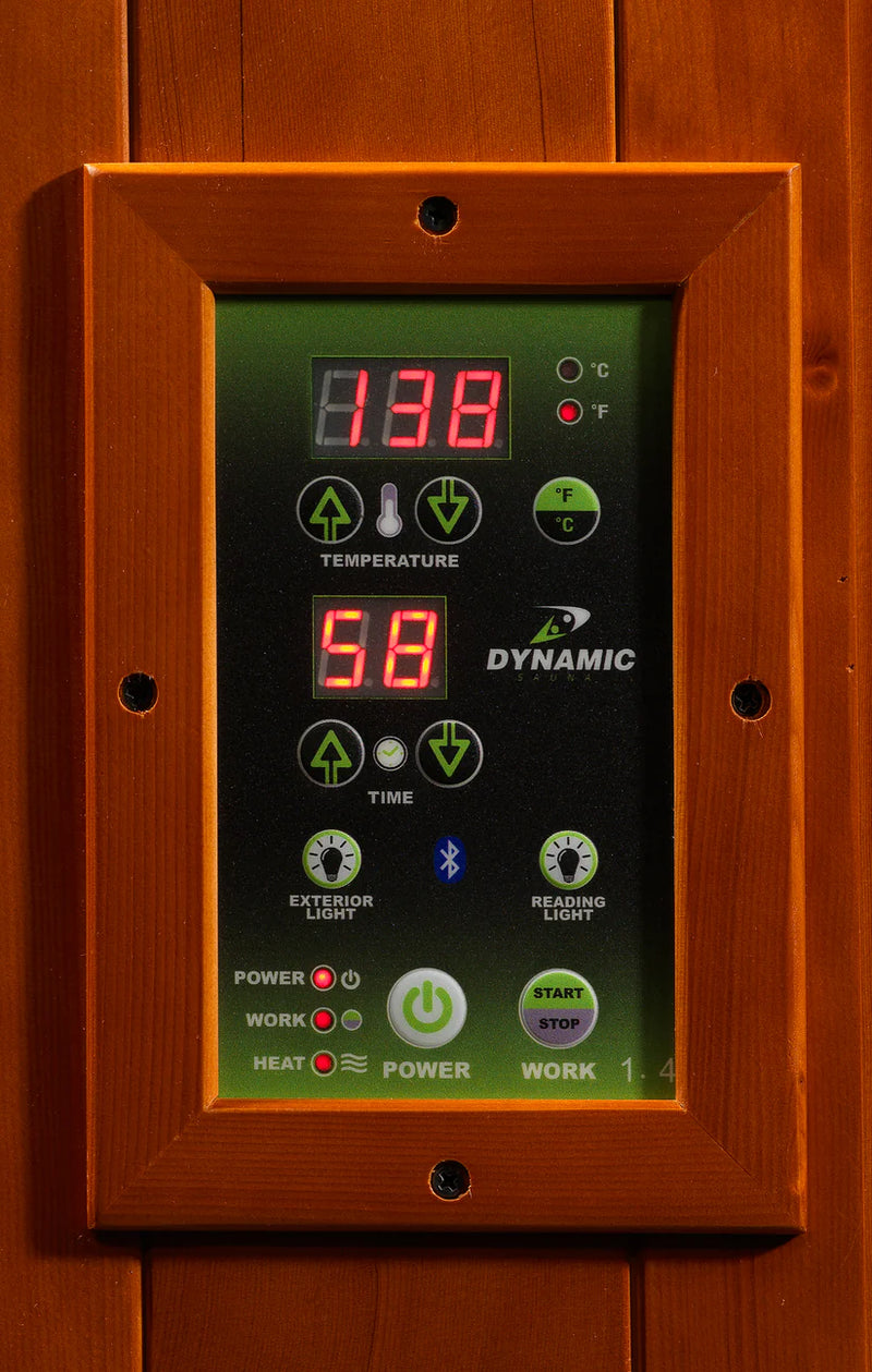Sauna infrarouge lointain « Avila Elite » à très faible champ électromagnétique pour 1 personne | Dynamique