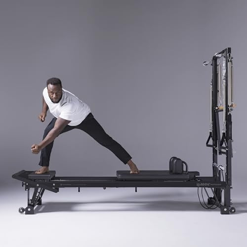 Ensemble Reformer Merrithew™ V2 Max Plus™ avec barre dentée haute précision (noir de jais)