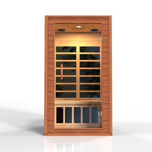 Sauna infrarouge lointain « Avila Elite » à très faible champ électromagnétique pour 1 personne | Dynamique