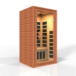 Sauna infrarouge lointain « Avila Elite » à très faible champ électromagnétique pour 1 personne | Dynamique
