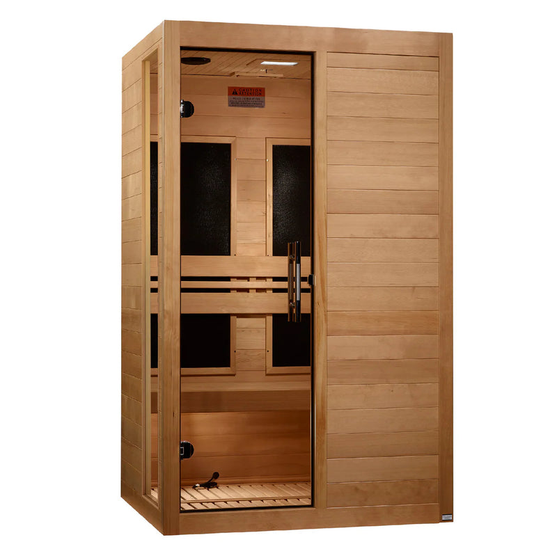 2 Person "S-Line" Low EMF FAR IR Sauna | Model Golden Designs