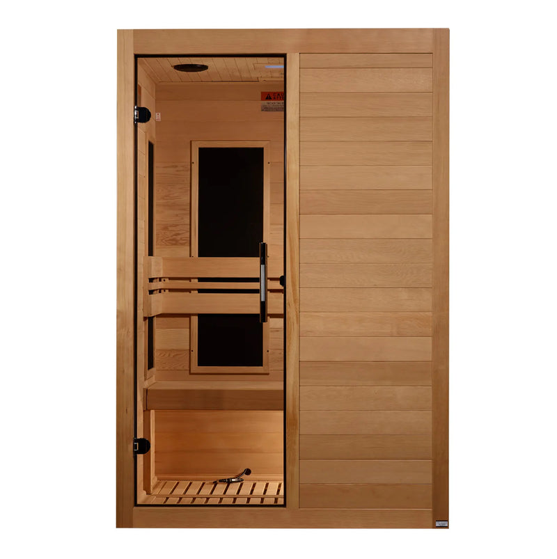 2 Person "S-Line" Low EMF FAR IR Sauna | Model Golden Designs