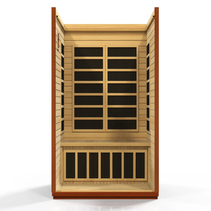 2 Person Dynamic "San Marino Elite" Low EM IR Sauna | Golden Designs