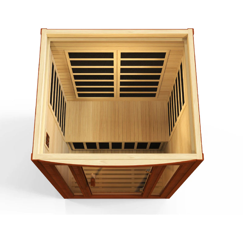 2 Person Dynamic "San Marino Elite" Low EM IR Sauna | Golden Designs