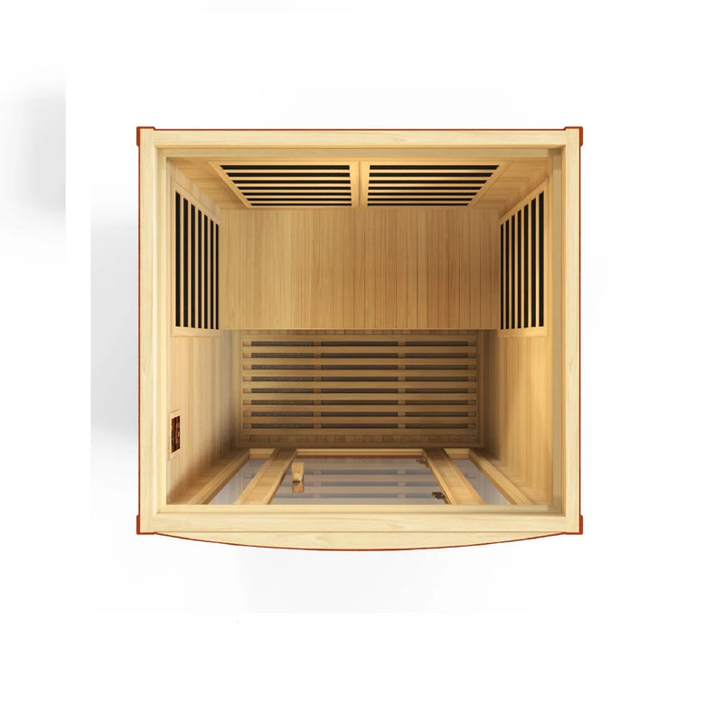 2 Person Dynamic "San Marino Elite" Low EM IR Sauna | Golden Designs