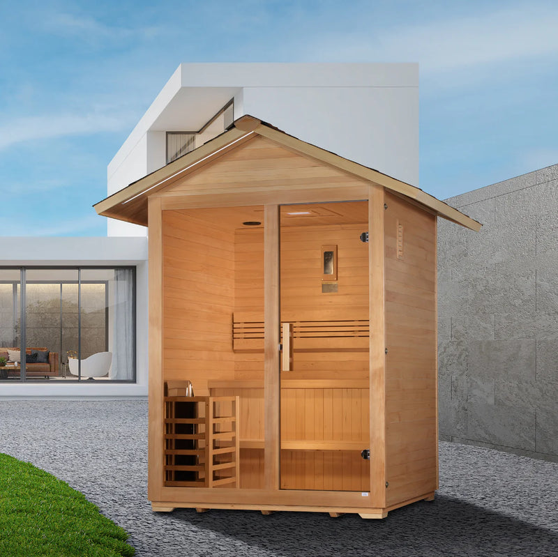 3 Person "Arlberg" Stream Outdoor Sauna | Golden Designs