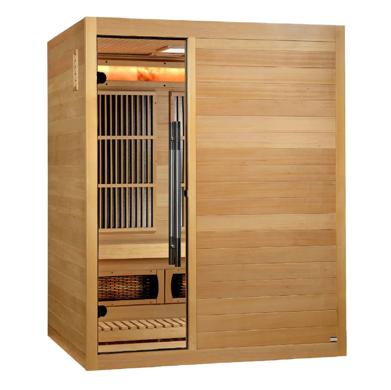 3 Person"Soria" Full Spectrum Harvia Traditional Hybrid Sauna | Golden Designs
