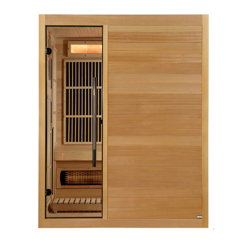 3 Person"Soria" Full Spectrum Harvia Traditional Hybrid Sauna | Golden Designs