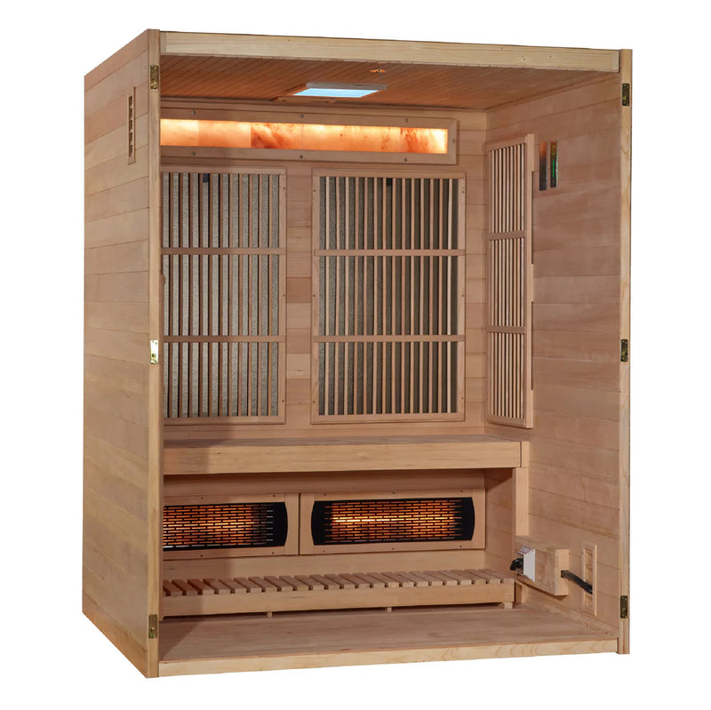 3 Person"Soria" Full Spectrum Harvia Traditional Hybrid Sauna | Golden Designs