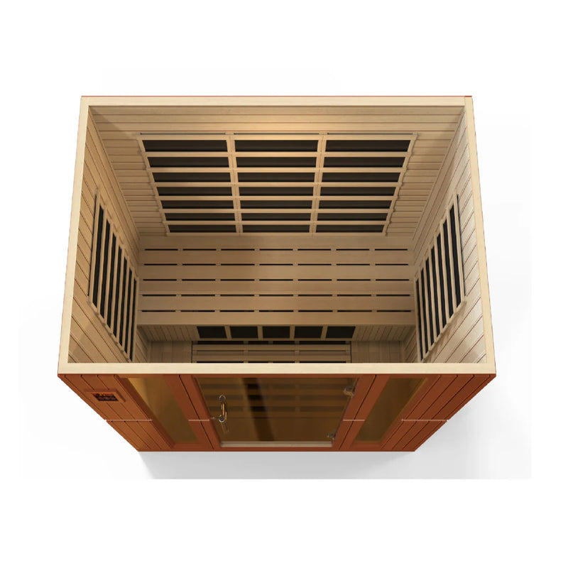 4 Person Dynamic "Bergamo" Ultra Low EMF FAR IR Sauna | Golden Designs