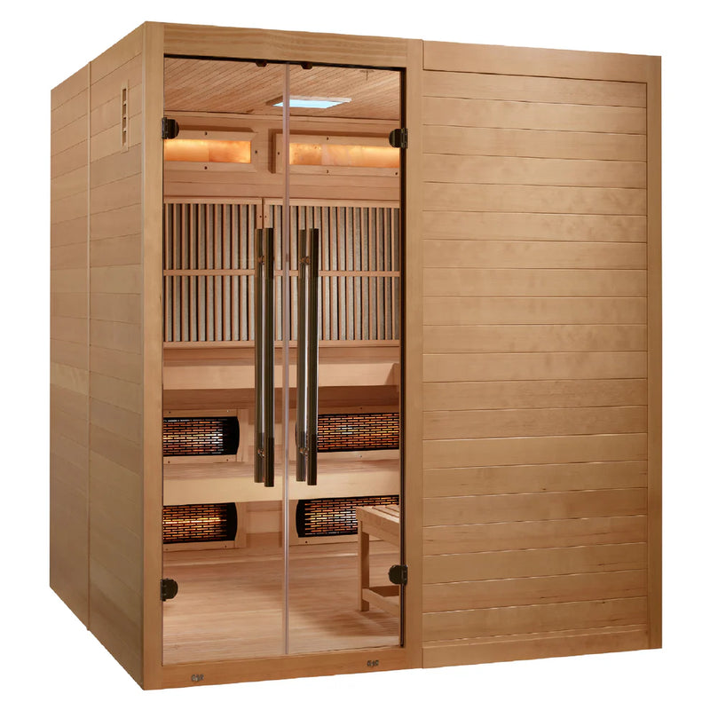 6 Person "Toledo" Full Spectrum Harvia Traditional Hybrid Sauna | Golden Designs
