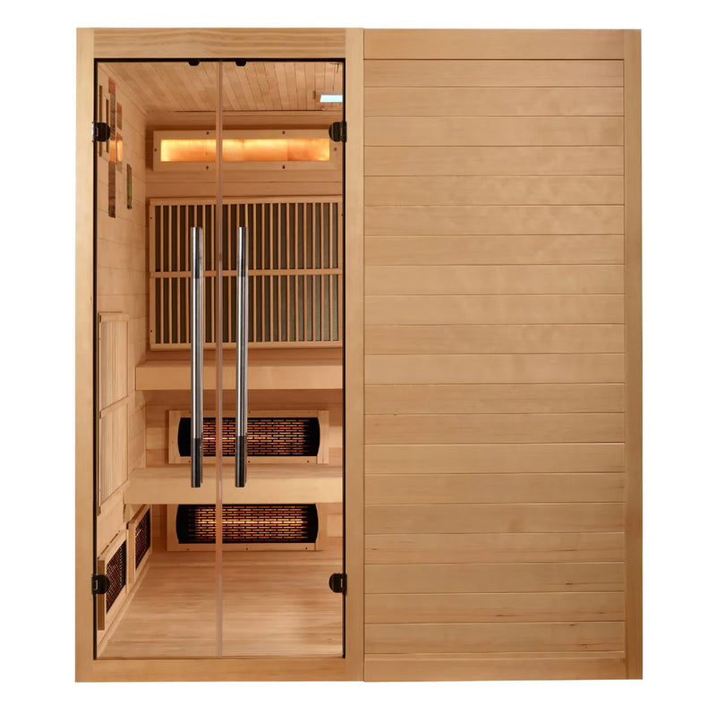 6 Person "Toledo" Full Spectrum Harvia Traditional Hybrid Sauna | Golden Designs