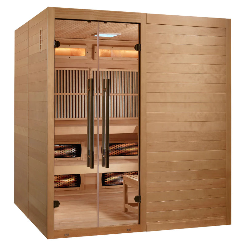 6 Person "Toledo" Full Spectrum Harvia Traditional Hybrid Sauna | Golden Designs
