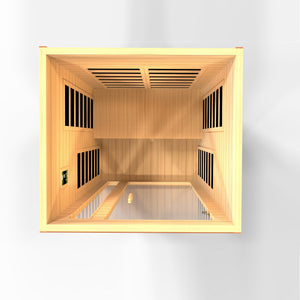 2 Person "Cardoba" Low EMF FAR Infrared Sauna | Golden Designs