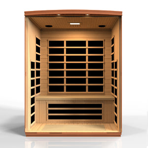 3 Person "Lugano" Ultra Low EMF FAR Infrared Sauna | Golden Designs