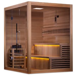 6 Person "Kuusamo" Traditional Steam Sauna | Golden Designs