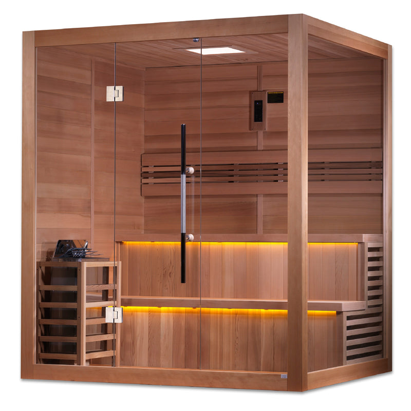 6 Person "Kuusamo" Traditional Steam Sauna | Golden Designs
