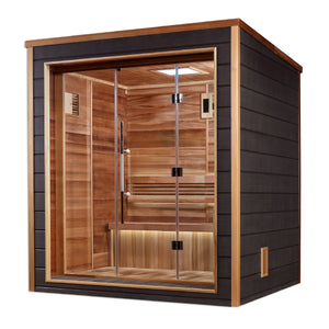 3 Person "Drammen" Outdoor/Indoor Steam Sauna | Golden Designs