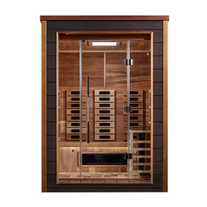 2 Person "Nora" Outdoor/Indoor Full Spectrum Sauna | Golden Designs