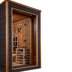 6 Person "Karlstad" Outdoor/Indoor Full Spectrum Sauna | Golden Designs