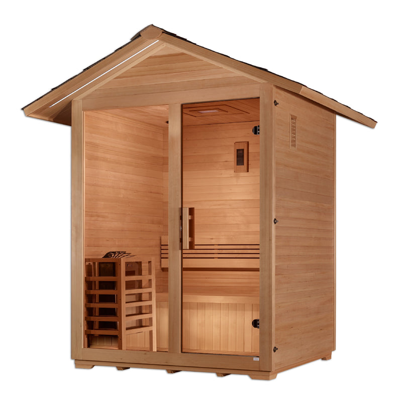 3 Person "Arlberg" Stream Outdoor Sauna | Golden Designs