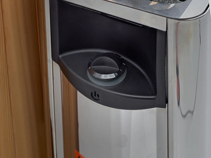 6 Person "Klosters" Barrel Steam Backyard Sauna | Golden Designs