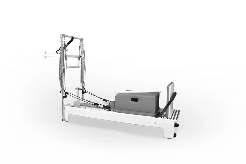 Private Pilates Elite Wood Reformer With Tower Bundle