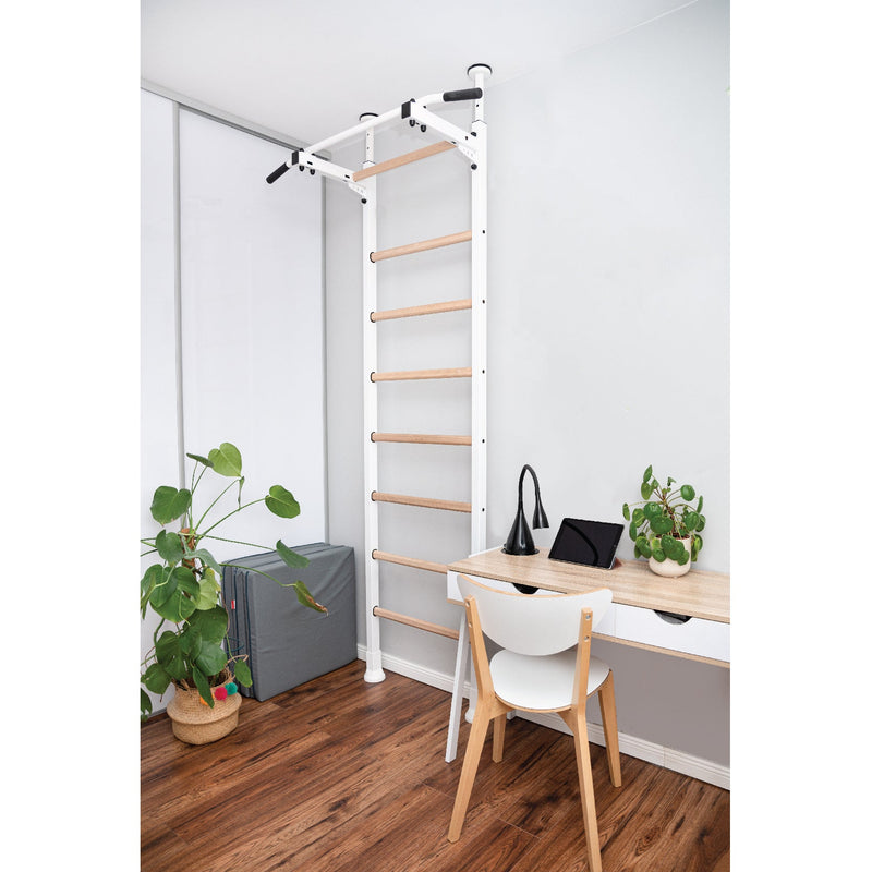 BenchK Steel Swedish Ladder (Floor-to-Ceiling) White