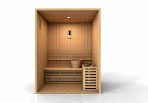 2 Person "Sundsvall" Traditional Steam Sauna | Golden Designs