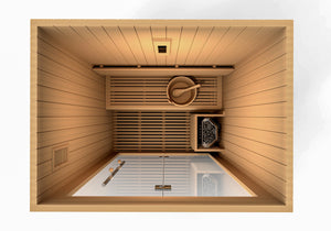 2 Person "Sundsvall" Traditional Steam Sauna | Golden Designs
